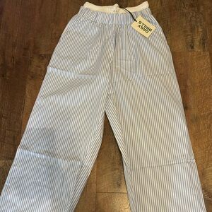 Daily Drills Light Blue and White Striped Garment